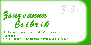 zsuzsanna csibrik business card